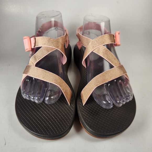 CHACO Women's Z/Cloud Sandals Size 9 Metallic Rose Waterproof Chacogrip Comfort - Picture 3 of 9
